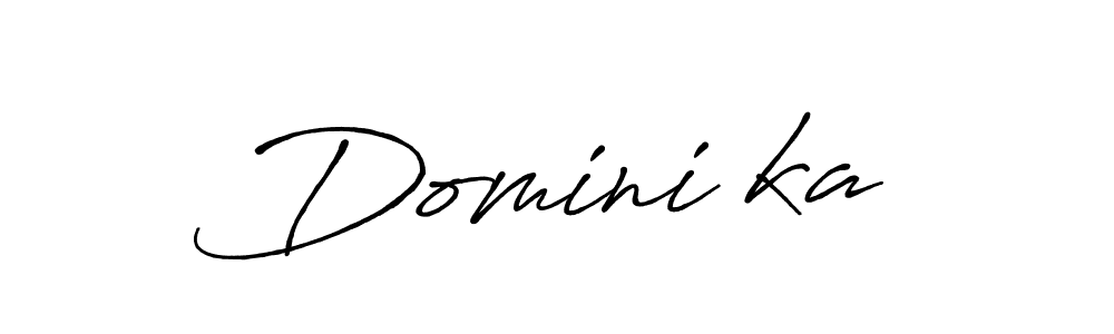 Use a signature maker to create a handwritten signature online. With this signature software, you can design (Antro_Vectra_Bolder) your own signature for name Dominička. Dominička signature style 7 images and pictures png