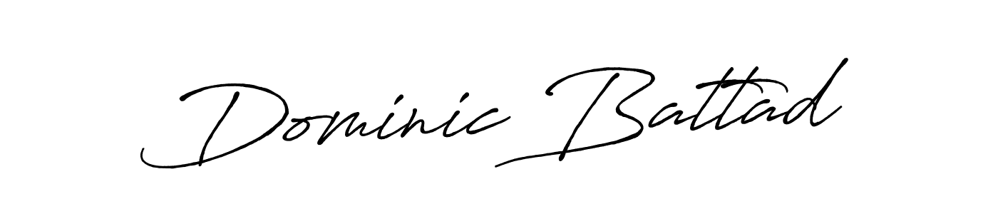 Dominic Battad stylish signature style. Best Handwritten Sign (Antro_Vectra_Bolder) for my name. Handwritten Signature Collection Ideas for my name Dominic Battad. Dominic Battad signature style 7 images and pictures png