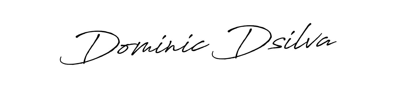 Dominic Dsilva stylish signature style. Best Handwritten Sign (Antro_Vectra_Bolder) for my name. Handwritten Signature Collection Ideas for my name Dominic Dsilva. Dominic Dsilva signature style 7 images and pictures png