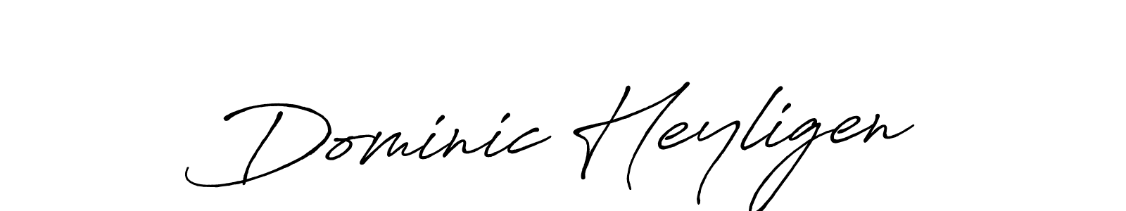 Create a beautiful signature design for name Dominic Heyligen. With this signature (Antro_Vectra_Bolder) fonts, you can make a handwritten signature for free. Dominic Heyligen signature style 7 images and pictures png