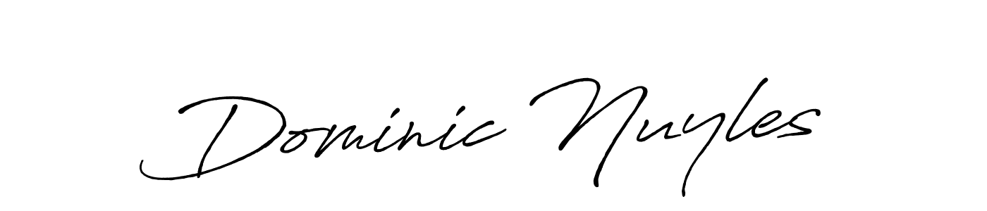 Make a beautiful signature design for name Dominic Nuyles. With this signature (Antro_Vectra_Bolder) style, you can create a handwritten signature for free. Dominic Nuyles signature style 7 images and pictures png