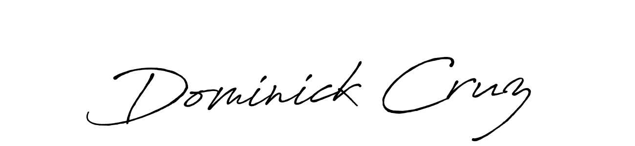 Create a beautiful signature design for name Dominick Cruz. With this signature (Antro_Vectra_Bolder) fonts, you can make a handwritten signature for free. Dominick Cruz signature style 7 images and pictures png
