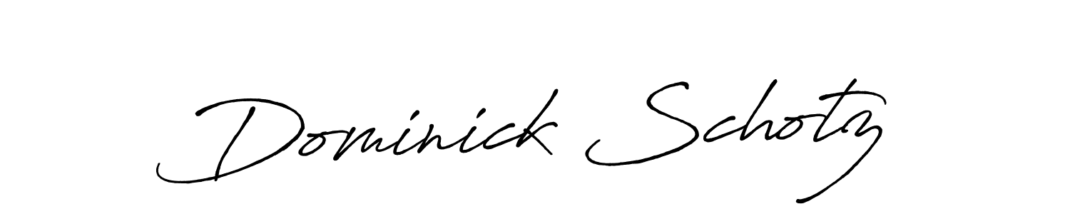 Make a beautiful signature design for name Dominick Schotz. With this signature (Antro_Vectra_Bolder) style, you can create a handwritten signature for free. Dominick Schotz signature style 7 images and pictures png