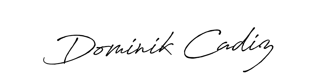 Use a signature maker to create a handwritten signature online. With this signature software, you can design (Antro_Vectra_Bolder) your own signature for name Dominik Cadiz. Dominik Cadiz signature style 7 images and pictures png