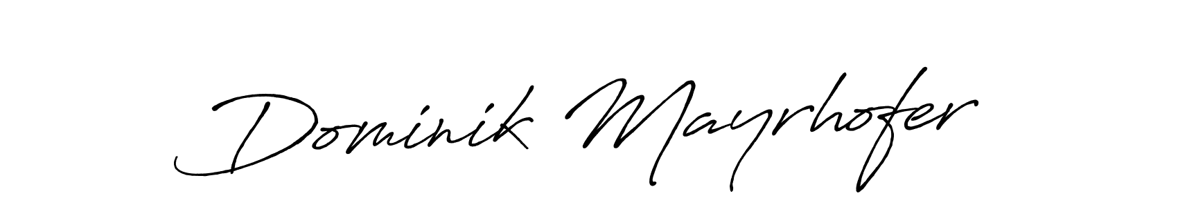 Dominik Mayrhofer stylish signature style. Best Handwritten Sign (Antro_Vectra_Bolder) for my name. Handwritten Signature Collection Ideas for my name Dominik Mayrhofer. Dominik Mayrhofer signature style 7 images and pictures png