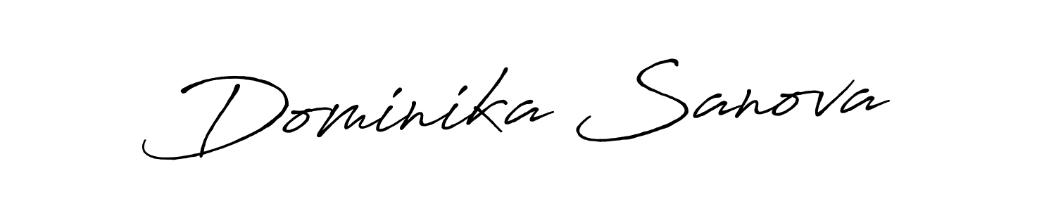 Make a short Dominika Sanova signature style. Manage your documents anywhere anytime using Antro_Vectra_Bolder. Create and add eSignatures, submit forms, share and send files easily. Dominika Sanova signature style 7 images and pictures png