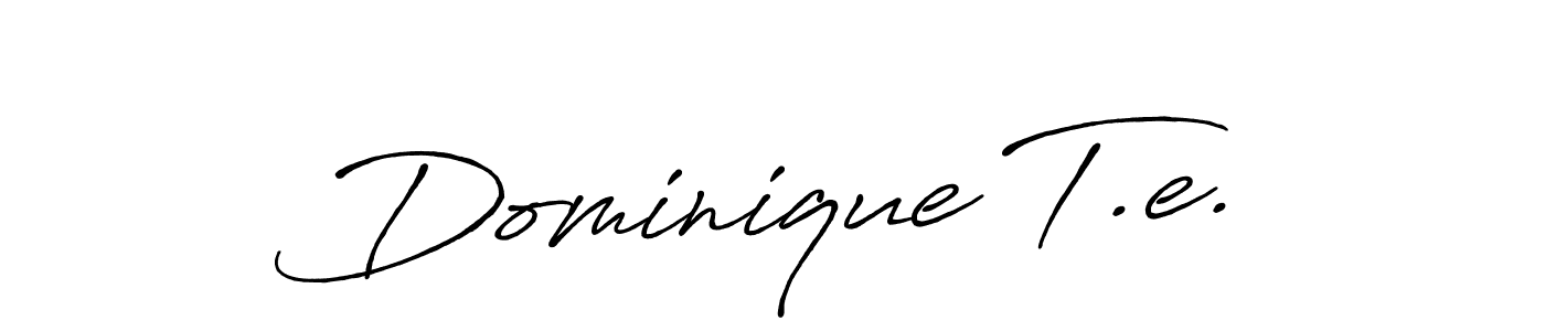 How to make Dominique T.e. signature? Antro_Vectra_Bolder is a professional autograph style. Create handwritten signature for Dominique T.e. name. Dominique T.e. signature style 7 images and pictures png