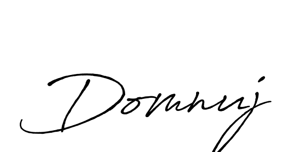 How to make Domnuj name signature. Use Antro_Vectra_Bolder style for creating short signs online. This is the latest handwritten sign. Domnuj signature style 7 images and pictures png