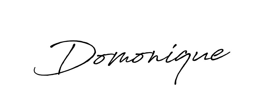 Create a beautiful signature design for name Domonique. With this signature (Antro_Vectra_Bolder) fonts, you can make a handwritten signature for free. Domonique signature style 7 images and pictures png