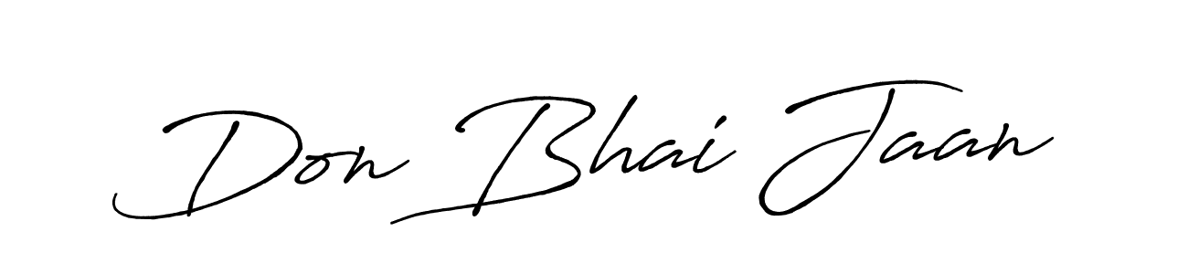 Also we have Don Bhai Jaan name is the best signature style. Create professional handwritten signature collection using Antro_Vectra_Bolder autograph style. Don Bhai Jaan signature style 7 images and pictures png