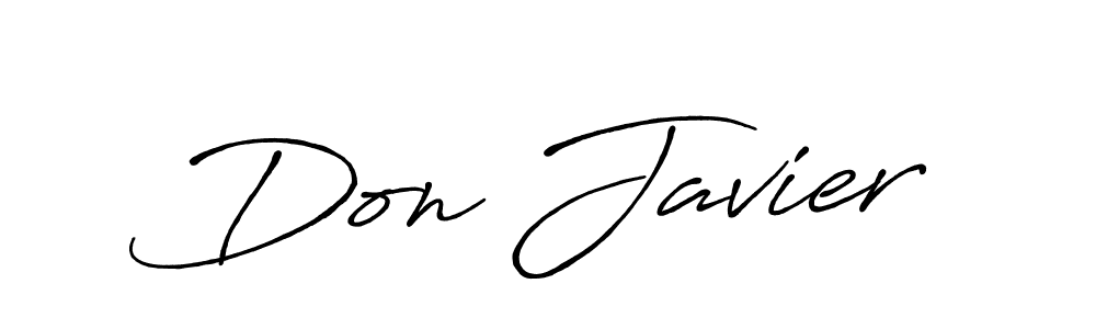 How to make Don Javier name signature. Use Antro_Vectra_Bolder style for creating short signs online. This is the latest handwritten sign. Don Javier signature style 7 images and pictures png