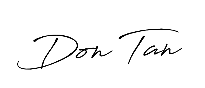 How to make Don Tan name signature. Use Antro_Vectra_Bolder style for creating short signs online. This is the latest handwritten sign. Don Tan signature style 7 images and pictures png