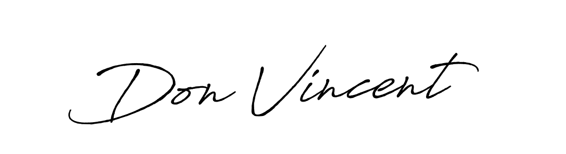 Make a beautiful signature design for name Don Vincent. With this signature (Antro_Vectra_Bolder) style, you can create a handwritten signature for free. Don Vincent signature style 7 images and pictures png