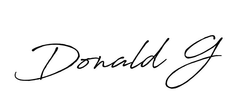 Donald G stylish signature style. Best Handwritten Sign (Antro_Vectra_Bolder) for my name. Handwritten Signature Collection Ideas for my name Donald G. Donald G signature style 7 images and pictures png