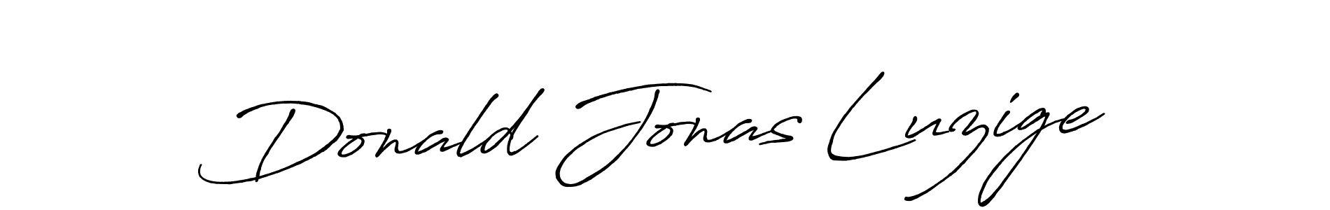 How to make Donald Jonas Luzige name signature. Use Antro_Vectra_Bolder style for creating short signs online. This is the latest handwritten sign. Donald Jonas Luzige signature style 7 images and pictures png