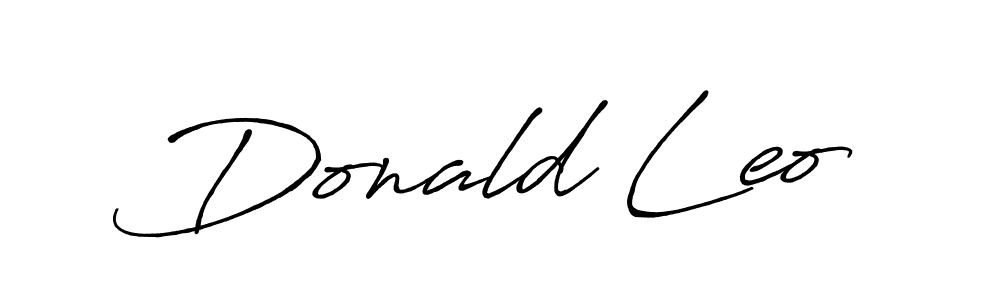 You should practise on your own different ways (Antro_Vectra_Bolder) to write your name (Donald Leo) in signature. don't let someone else do it for you. Donald Leo signature style 7 images and pictures png