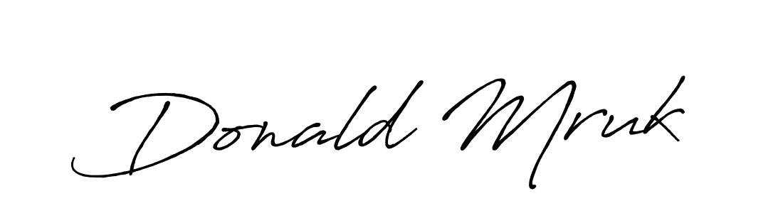 Create a beautiful signature design for name Donald Mruk. With this signature (Antro_Vectra_Bolder) fonts, you can make a handwritten signature for free. Donald Mruk signature style 7 images and pictures png