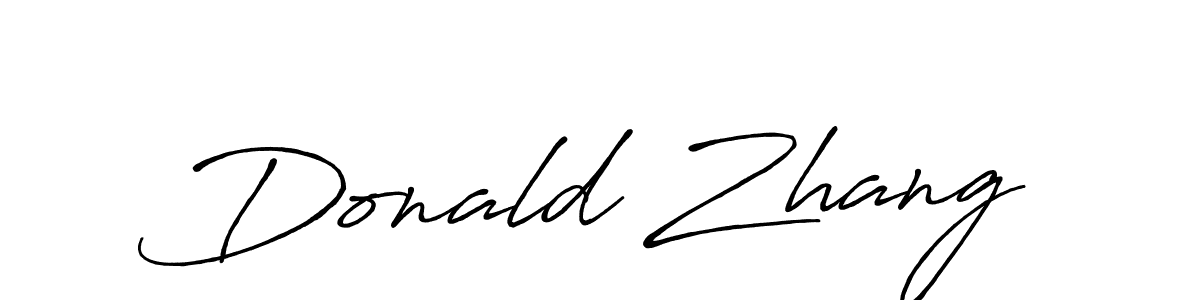 Donald Zhang stylish signature style. Best Handwritten Sign (Antro_Vectra_Bolder) for my name. Handwritten Signature Collection Ideas for my name Donald Zhang. Donald Zhang signature style 7 images and pictures png