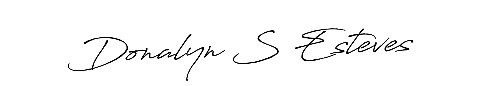 Create a beautiful signature design for name Donalyn S Esteves. With this signature (Antro_Vectra_Bolder) fonts, you can make a handwritten signature for free. Donalyn S Esteves signature style 7 images and pictures png