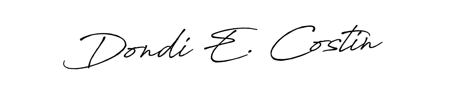 This is the best signature style for the Dondi E. Costin name. Also you like these signature font (Antro_Vectra_Bolder). Mix name signature. Dondi E. Costin signature style 7 images and pictures png