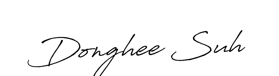 Use a signature maker to create a handwritten signature online. With this signature software, you can design (Antro_Vectra_Bolder) your own signature for name Donghee Suh. Donghee Suh signature style 7 images and pictures png