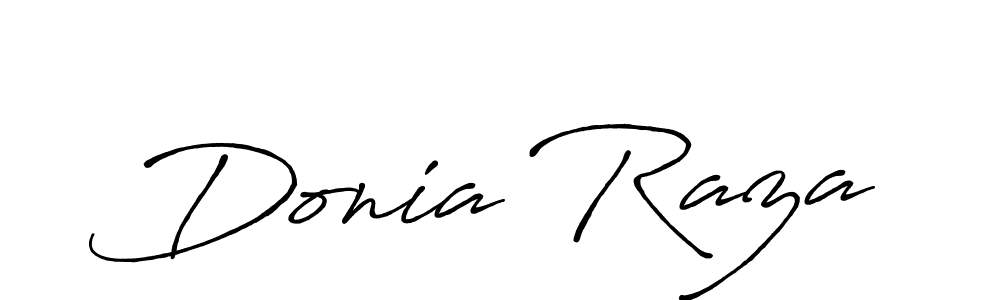 How to make Donia Raza name signature. Use Antro_Vectra_Bolder style for creating short signs online. This is the latest handwritten sign. Donia Raza signature style 7 images and pictures png