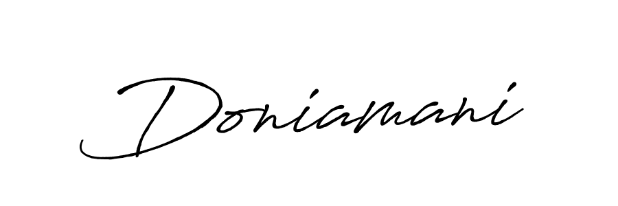 Make a beautiful signature design for name Doniamani. With this signature (Antro_Vectra_Bolder) style, you can create a handwritten signature for free. Doniamani signature style 7 images and pictures png
