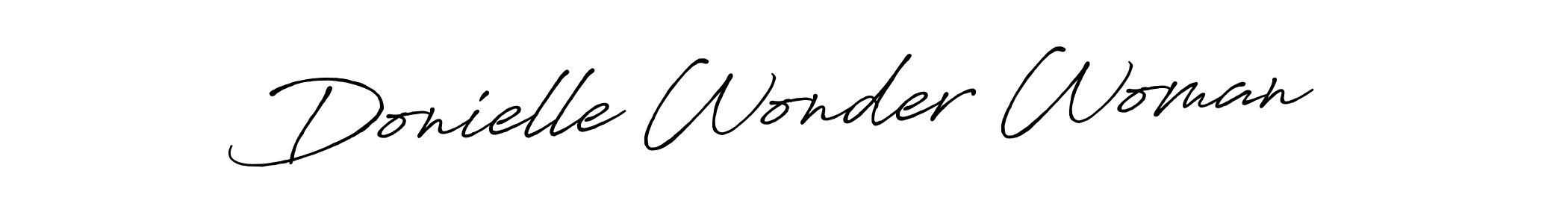 Create a beautiful signature design for name Donielle Wonder Woman. With this signature (Antro_Vectra_Bolder) fonts, you can make a handwritten signature for free. Donielle Wonder Woman signature style 7 images and pictures png