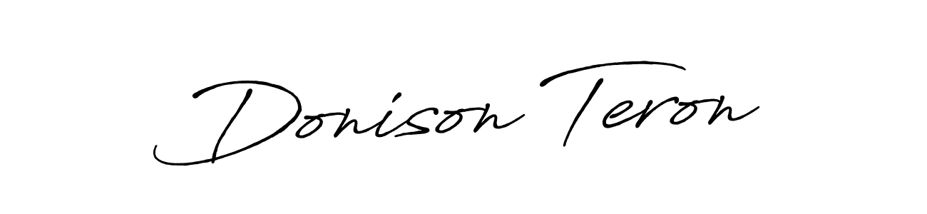 It looks lik you need a new signature style for name Donison Teron. Design unique handwritten (Antro_Vectra_Bolder) signature with our free signature maker in just a few clicks. Donison Teron signature style 7 images and pictures png
