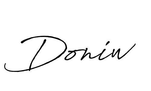 How to make Doniw name signature. Use Antro_Vectra_Bolder style for creating short signs online. This is the latest handwritten sign. Doniw signature style 7 images and pictures png