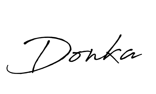 How to make Donka signature? Antro_Vectra_Bolder is a professional autograph style. Create handwritten signature for Donka name. Donka signature style 7 images and pictures png