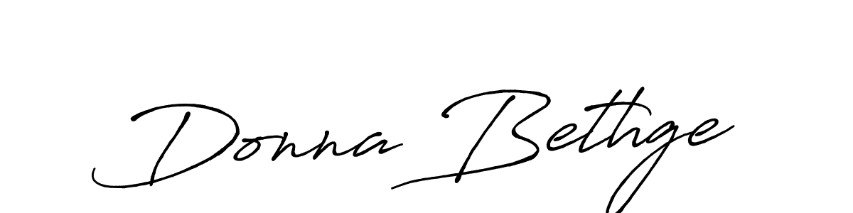 Donna Bethge stylish signature style. Best Handwritten Sign (Antro_Vectra_Bolder) for my name. Handwritten Signature Collection Ideas for my name Donna Bethge. Donna Bethge signature style 7 images and pictures png