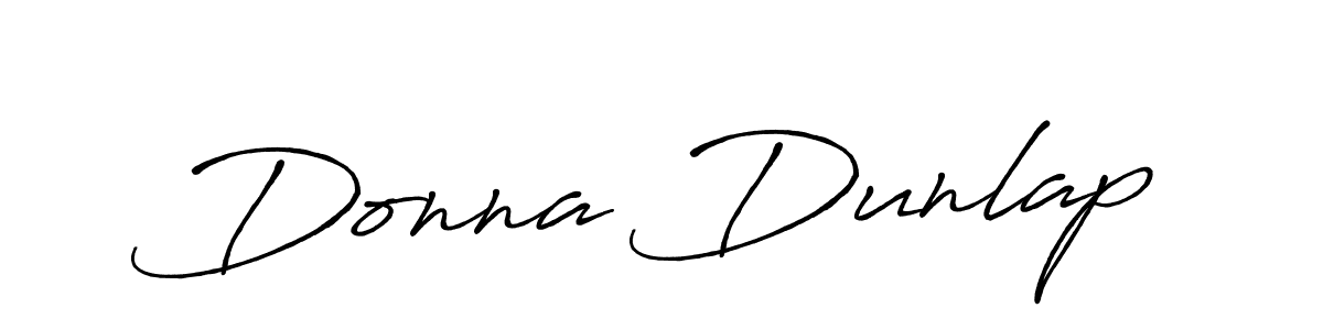 How to make Donna Dunlap name signature. Use Antro_Vectra_Bolder style for creating short signs online. This is the latest handwritten sign. Donna Dunlap signature style 7 images and pictures png