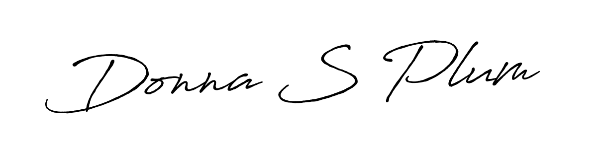 Use a signature maker to create a handwritten signature online. With this signature software, you can design (Antro_Vectra_Bolder) your own signature for name Donna S Plum. Donna S Plum signature style 7 images and pictures png
