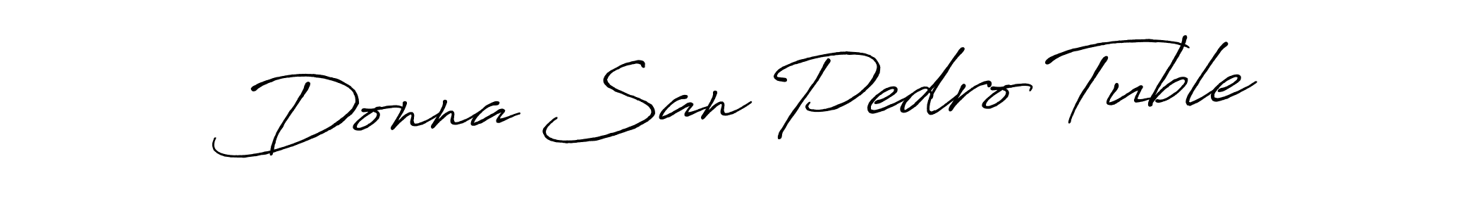 Similarly Antro_Vectra_Bolder is the best handwritten signature design. Signature creator online .You can use it as an online autograph creator for name Donna San Pedro Tuble. Donna San Pedro Tuble signature style 7 images and pictures png