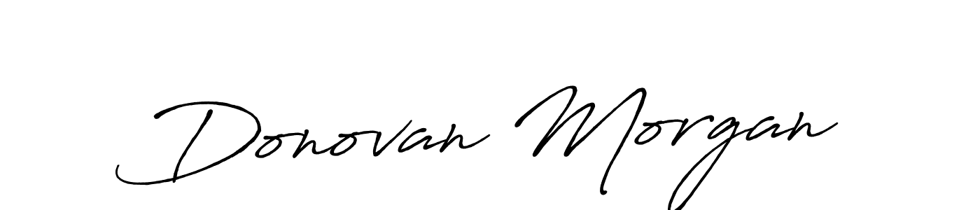 How to make Donovan Morgan name signature. Use Antro_Vectra_Bolder style for creating short signs online. This is the latest handwritten sign. Donovan Morgan signature style 7 images and pictures png