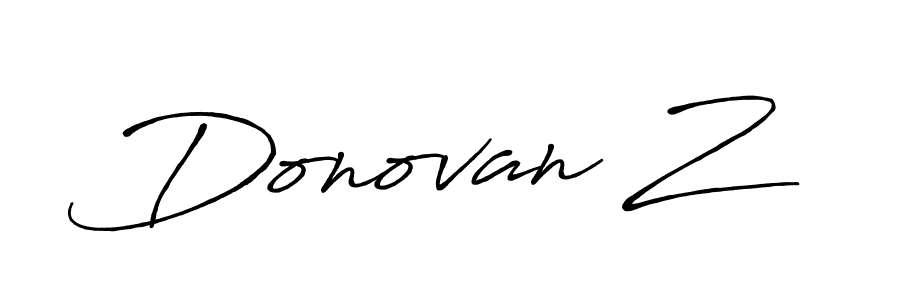Design your own signature with our free online signature maker. With this signature software, you can create a handwritten (Antro_Vectra_Bolder) signature for name Donovan Z. Donovan Z signature style 7 images and pictures png