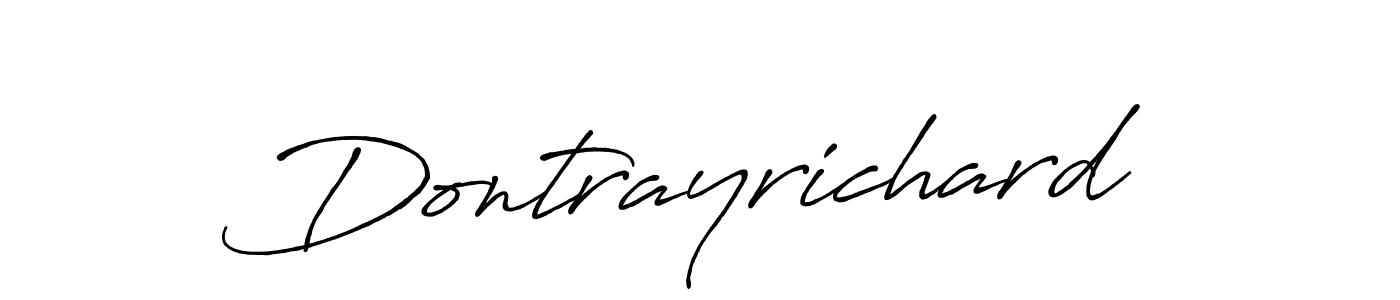 Antro_Vectra_Bolder is a professional signature style that is perfect for those who want to add a touch of class to their signature. It is also a great choice for those who want to make their signature more unique. Get Dontrayrichard name to fancy signature for free. Dontrayrichard signature style 7 images and pictures png