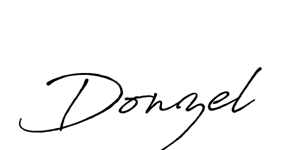 The best way (Antro_Vectra_Bolder) to make a short signature is to pick only two or three words in your name. The name Donzel include a total of six letters. For converting this name. Donzel signature style 7 images and pictures png