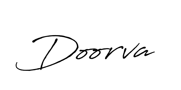 Create a beautiful signature design for name Doorva. With this signature (Antro_Vectra_Bolder) fonts, you can make a handwritten signature for free. Doorva signature style 7 images and pictures png