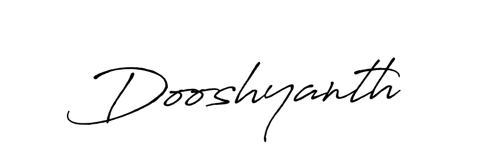 Design your own signature with our free online signature maker. With this signature software, you can create a handwritten (Antro_Vectra_Bolder) signature for name Dooshyanth. Dooshyanth signature style 7 images and pictures png