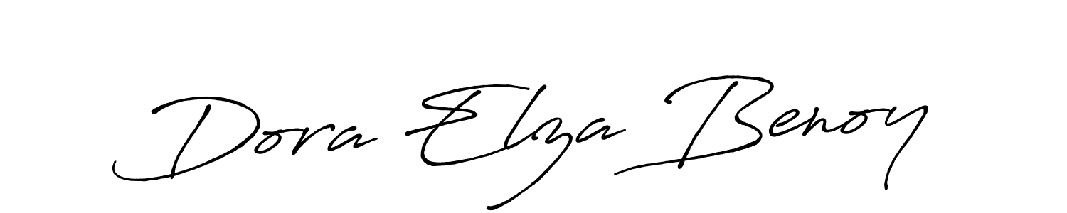 Antro_Vectra_Bolder is a professional signature style that is perfect for those who want to add a touch of class to their signature. It is also a great choice for those who want to make their signature more unique. Get Dora Elza Benoy name to fancy signature for free. Dora Elza Benoy signature style 7 images and pictures png