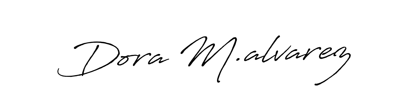 Make a beautiful signature design for name Dora M.alvarez. With this signature (Antro_Vectra_Bolder) style, you can create a handwritten signature for free. Dora M.alvarez signature style 7 images and pictures png