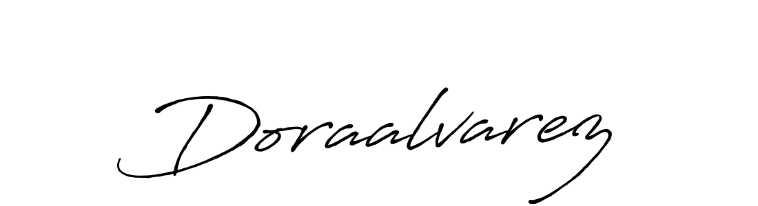 Use a signature maker to create a handwritten signature online. With this signature software, you can design (Antro_Vectra_Bolder) your own signature for name Doraalvarez. Doraalvarez signature style 7 images and pictures png