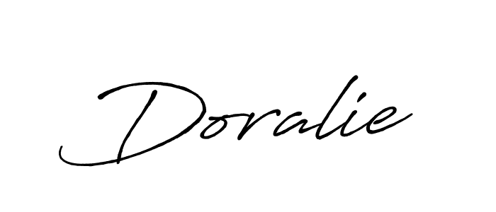 Doralie stylish signature style. Best Handwritten Sign (Antro_Vectra_Bolder) for my name. Handwritten Signature Collection Ideas for my name Doralie. Doralie signature style 7 images and pictures png