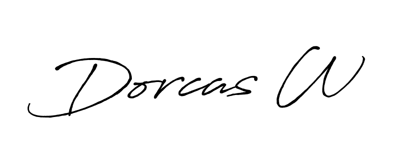 Use a signature maker to create a handwritten signature online. With this signature software, you can design (Antro_Vectra_Bolder) your own signature for name Dorcas W. Dorcas W signature style 7 images and pictures png