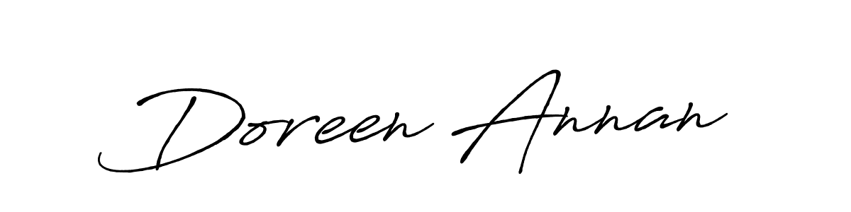 How to make Doreen Annan name signature. Use Antro_Vectra_Bolder style for creating short signs online. This is the latest handwritten sign. Doreen Annan signature style 7 images and pictures png
