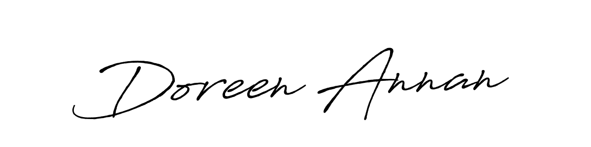 How to make Doreen Annan name signature. Use Antro_Vectra_Bolder style for creating short signs online. This is the latest handwritten sign. Doreen Annan signature style 7 images and pictures png