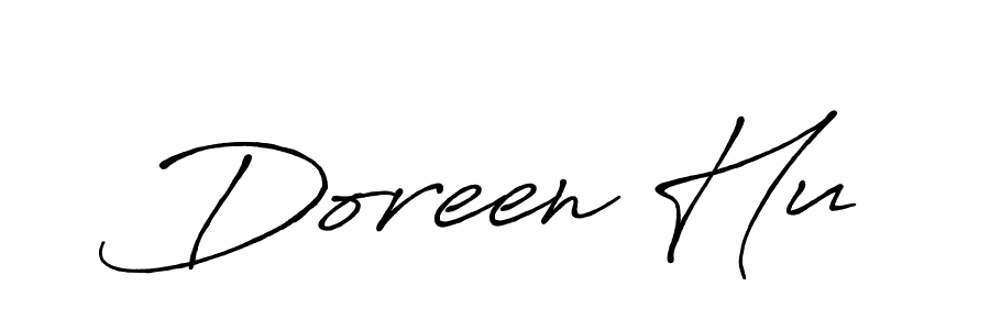 if you are searching for the best signature style for your name Doreen Hu. so please give up your signature search. here we have designed multiple signature styles  using Antro_Vectra_Bolder. Doreen Hu signature style 7 images and pictures png