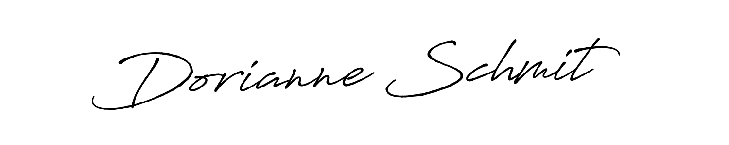 The best way (Antro_Vectra_Bolder) to make a short signature is to pick only two or three words in your name. The name Dorianne Schmit include a total of six letters. For converting this name. Dorianne Schmit signature style 7 images and pictures png